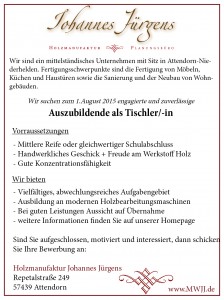 Stellenanzeige Tischlerazubi 224x300 - Stellenanzeige Tischlerazubi