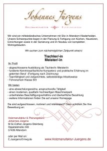 StellenanzeigeMeister 214x300 - Werden Sie ein Teil unseres Teams!